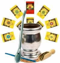 Zestaw Prezentowy Startowy Yerba Mate Green + Bombilla + Matero Palo santo