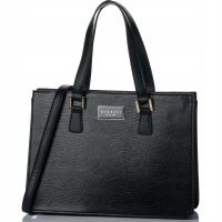 Torebka Damska KLASYCZNA SHOPPER MONNARI NA RAMIĘ Aktówka Czarna Premium