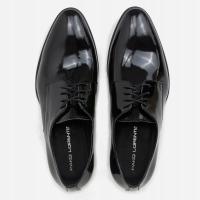 Мужские туфли элегантные лакированные черные Pako Lorente 45