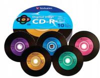 VERBATIM CD-R винил цвет 700mb 10 шт идеально подходит для аудио