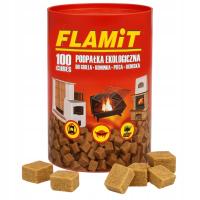 PODPAŁKA EKOLOGICZNA DO KOMINKA 100 KOSTEK FLAMiT Rozpałka Do Pieca Grilla