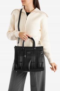 Torebka damska MEXX średnia modna pikowana z saszetką MEXX-B-021-06 czarna