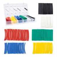 ТЕРМОУСАДОЧНЫЕ ТРУБКИ НАБОР ТЕРМОУСАДОЧНЫХ ТРУБОК 128 ШТ 6 ЦВЕТОВ