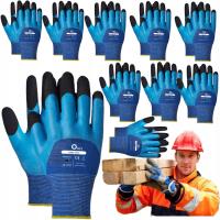 10x рабочие перчатки прочные толстые водонепроницаемые перчатки для воды BlueFom 9