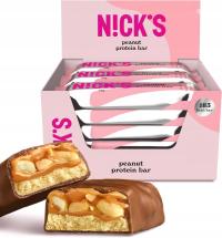 Протеиновый батончик без сахара с орехами в шоколаде NICKS Peanut 12x 50 г