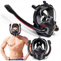 Полнолицевая маска для дайвинга с держателем GoPro для плавания AntiFog L / XL
