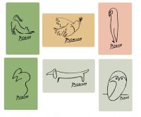 6 magnesów na lodówkę Pablo Picasso zwierzęta