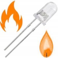 Диод светодиод мигает 5 мм эффект пламени свечи оранжевый - 10шт