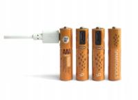 Батареи палки перезаряжаемые перезаряжаемые с кабелем УСБ-к ААА 4 ПК