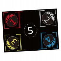 Mata treningowa do koszykówki Wyciszenie gumy Agility Footstep Style B 94cmx67cm