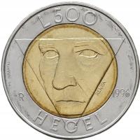 SAN MARINO 500 lirów 1996 bimetal