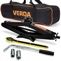 Podnośnik trapezowy Verda 2000 kg 90-440 mm z grzechotką i pokrowcem