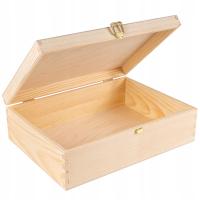 Деревянная подарочная коробка для ювелирных изделий с крышкой и замком 34x25x10
