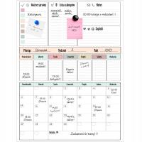 Samoprzylepny Planer Tablica magnetyczna suchościeralna Kalendarz na ścianę