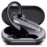 Słuchawka bezprzewodowa Alogy Bluetooth 5.1 czarna z etui 12 h