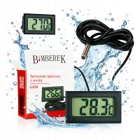 Termometr elektroniczny tablicowy cyfrowy z sondą LCD Precyzyjny akwarium
