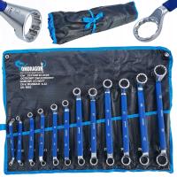 Klucz płasko-oczkowy Ondragon wygięty zestaw 12 el. stal chromo-wanadowa