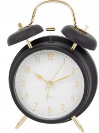 Zegarek z alarmem stojący czarny/złoty pokój młodzieżowy salon sypialnia
