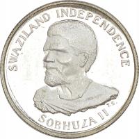 3.fur.SWAZILAND,10 CENTÓW 1968 NIEPODLEGŁOŚĆ proof