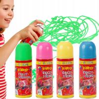 SERPENTYNA W SPRAYU KONFETTI PARTY URODZINY IMPREZĘ KARNAWAŁ 250ml 4 SZT