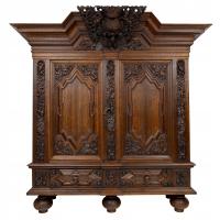 БОЛЬШОЙ ШКАФ СЕНИ ГДАНЬСКА БАРОККО XVIII КЕНИГСБЕРГ ДУБОВА АНТИКВАРИАТ