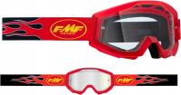 GOGLE FMF YOUTH POWERCORE FLAME RED CLEAR