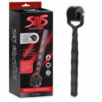 Czarny KOLCZASTY WAŁECZEK drażniący do ostrej zabawy BDSM