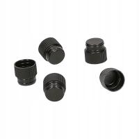 Korek PE gładki do probówek 16 mm czarny 100 szt.