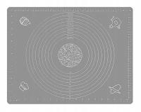 SILIKONOWA STOLNICA MATA KUCHENNA PODKŁADKA PODZIAŁKA MIARA 40x50 SZARA