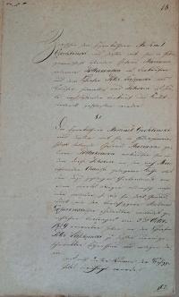 Rękopis miasto Gniew Mewe 10 czerwca 1835 r.