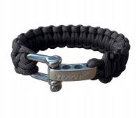 MILITARIA BRANSOLETA PARACORD BLACK TEXAR