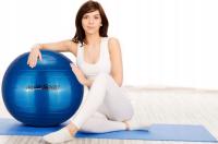 Piłka gimnastyczna rehabilitacyjna fitness Antiburst Aqua-Sport Blue 75cm