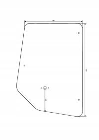 Szyba drzwi CAT 432 D, 438 D, 442 D, 446 D