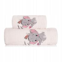 Сливочное полотенце для рук для детей 30x50 слон