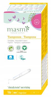 Tampony Regular (z aplikat.) Masmi BIO 100% bawełna organiczna 16 szt.