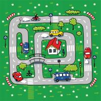 Naklejka na stolik IKEA LACK Małe miasteczko