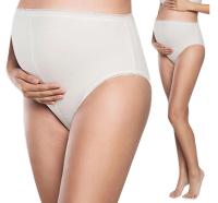 Majtki, figi CIĄŻOWE wysoki stan MaMa Maxi ITALIAN FASHION pudrowe