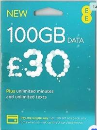 EE UK Starter Karta SIM Card Prepaid SMS OTP Code