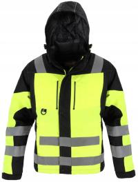 Kurtka robocza zimowa ocieplana odblaskowa z kapturem wodoodporna BHP