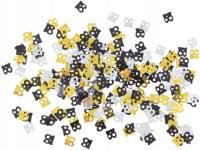 Konfetti Foliowe Dekoracyjne Czarne Złote Srebrne Liczba 18 Urodziny