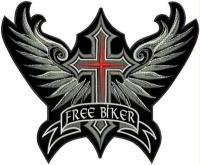 Naszywka krzyż free biker rozmiar: mały
