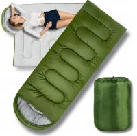 ŚPIWÓR TURYSTYCZNY MUMIA KOŁDRA Z KAPTUREM CIEPŁY 210x75CM POKROWIEC