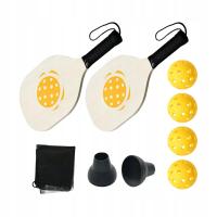 Pickleball Paddle Set 2 drewniane lekkie rakiety