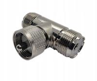 ADAPTER WTYK UHF/2X GNIAZDO UHF METALOWY VITALCO