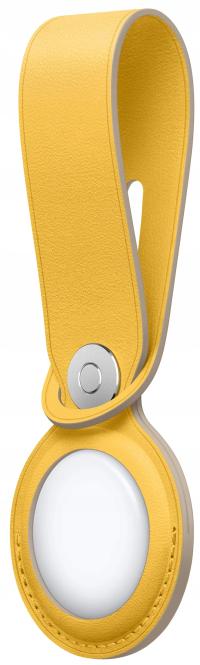 Кожаный брелок для AirTag желтый цвет