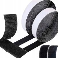 Черный рулон липучки с клейкой лентой сильный набор 20 мм 5 Мб