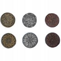 ZESTAW 3 ARABSKICH METALOWYCH MONET LARP RPG