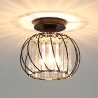 ZYRANDOL KRYSZTALOWY LAMPA SUFITOWA CZARNA E27 NOWOCZESNA DO SALONU