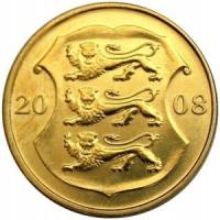 Estonia 1 Korona 2008 90. rocznica Republiki Estońskiej Mennicza (UNC)