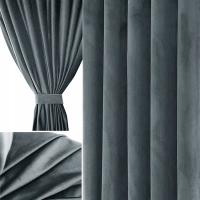 GRUBE ZASŁONY WELUROWE GOTOWE NA PRZELOTKACH 140x250cm VELVET ZACIEMNIAJĄCE